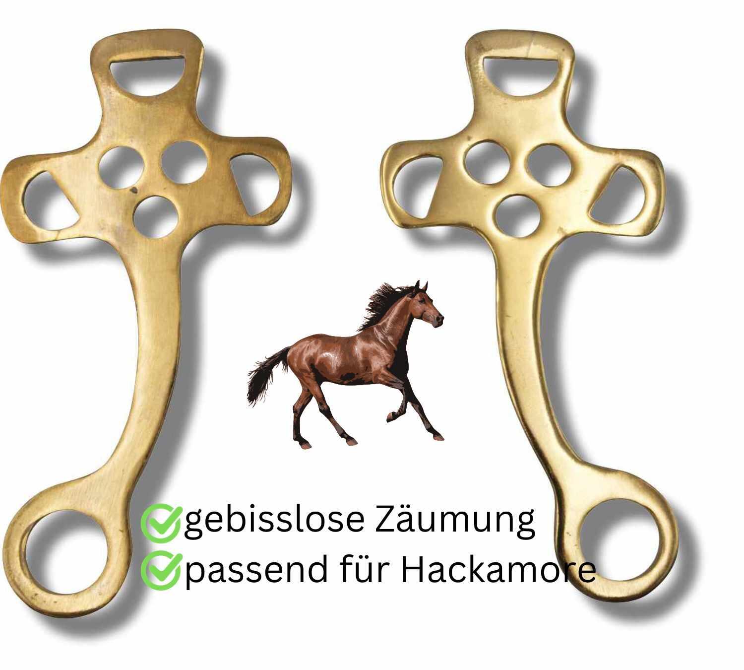 Seitenteile für Hackamore aus Messing, paarweise B WAHL 2/4