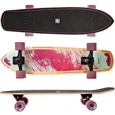 Heren longboard surfskate cascada roze/mint