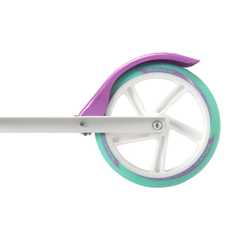 Scooter plegable con freno, timbre y portabidón Marita 200mm Blanco