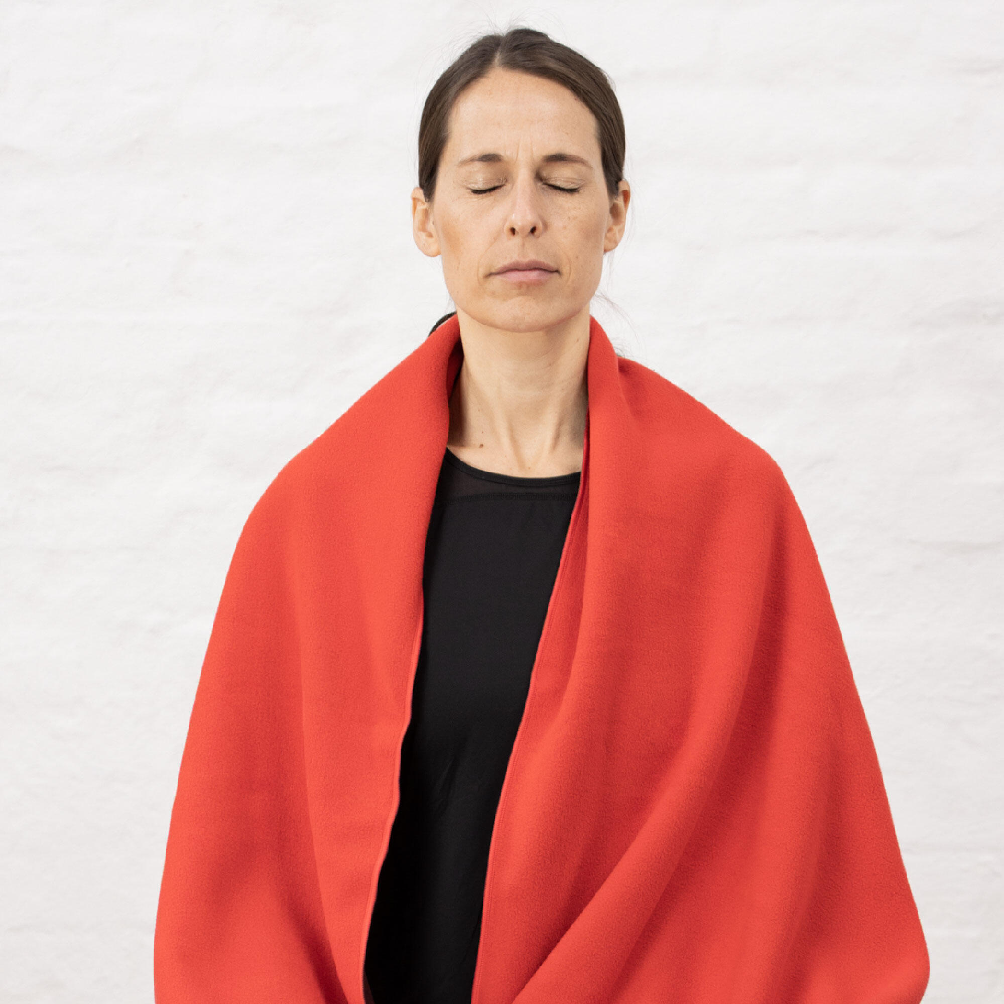 Koc do jogi myga Fleece - czerwony 4/7