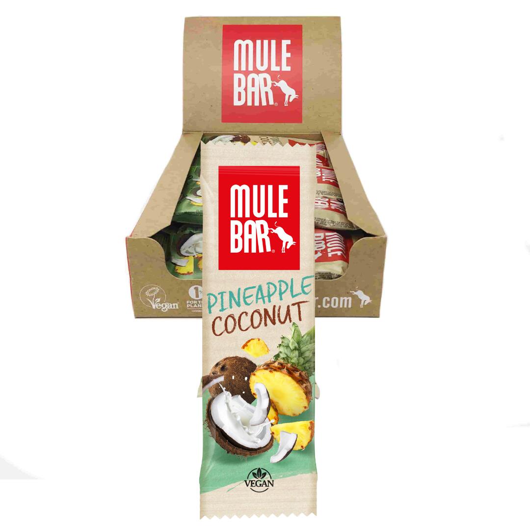 Mulebar - 15 Barres Énergétiques Aux Céréales - Vegan - 40g - Ananas - Coco - Goji - Barre Énergétique - Decathlon