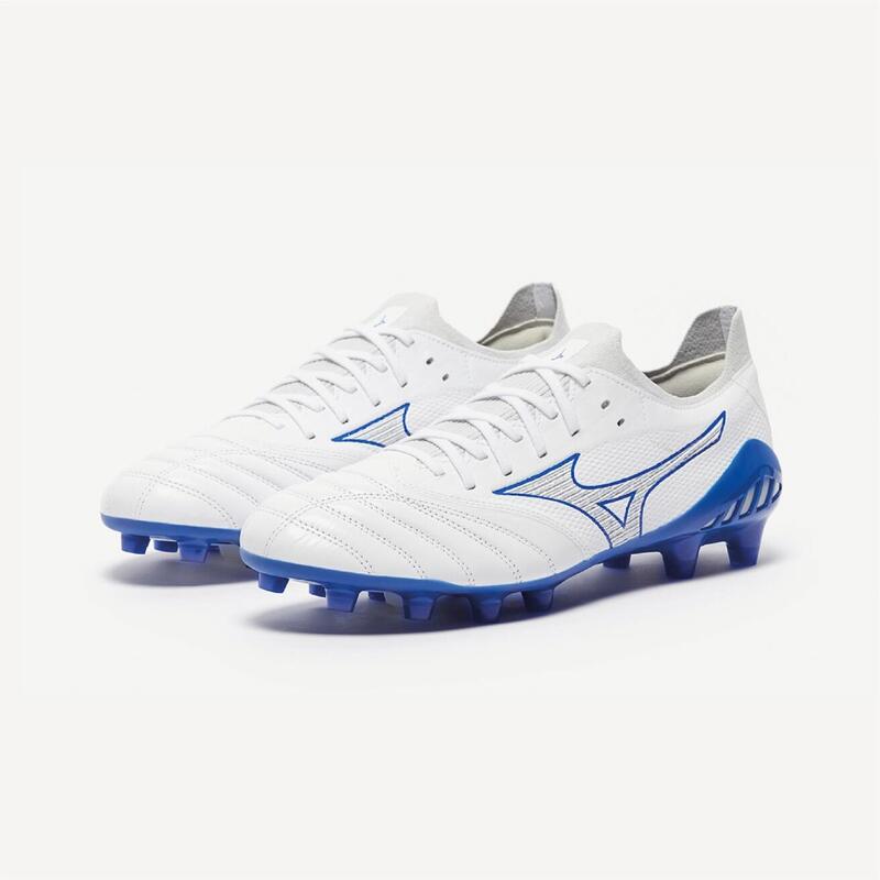 Ghete de fotbal Mizuno Morelia Neo II B Elite FG Alb și albastru