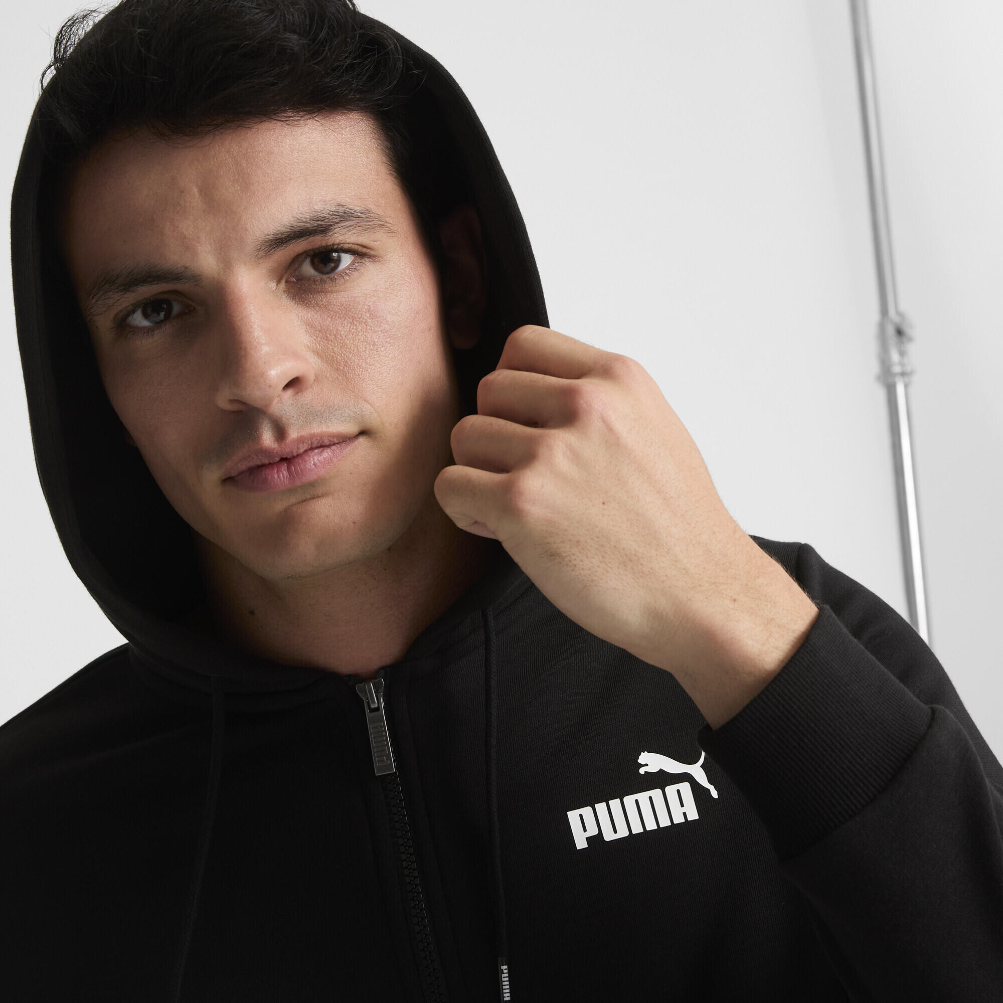 Essentials Small Logo Kapuzenjacke Herren PUMA Black 4/7
