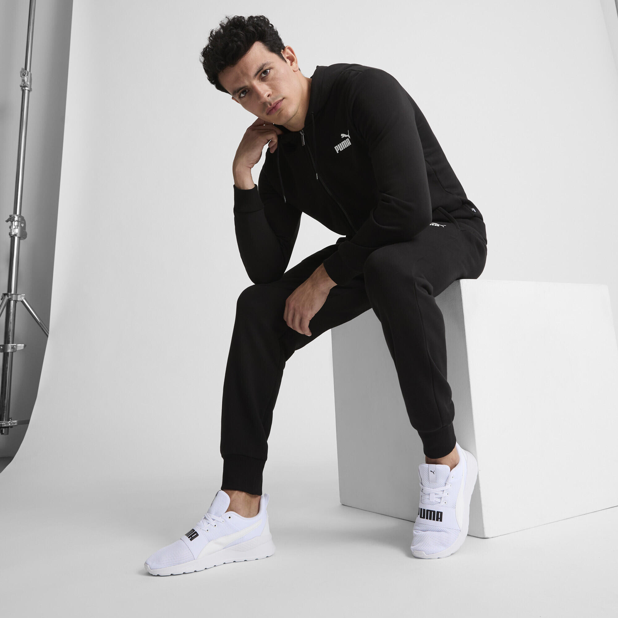 Essentials Small Logo Kapuzenjacke Herren PUMA Black 5/7