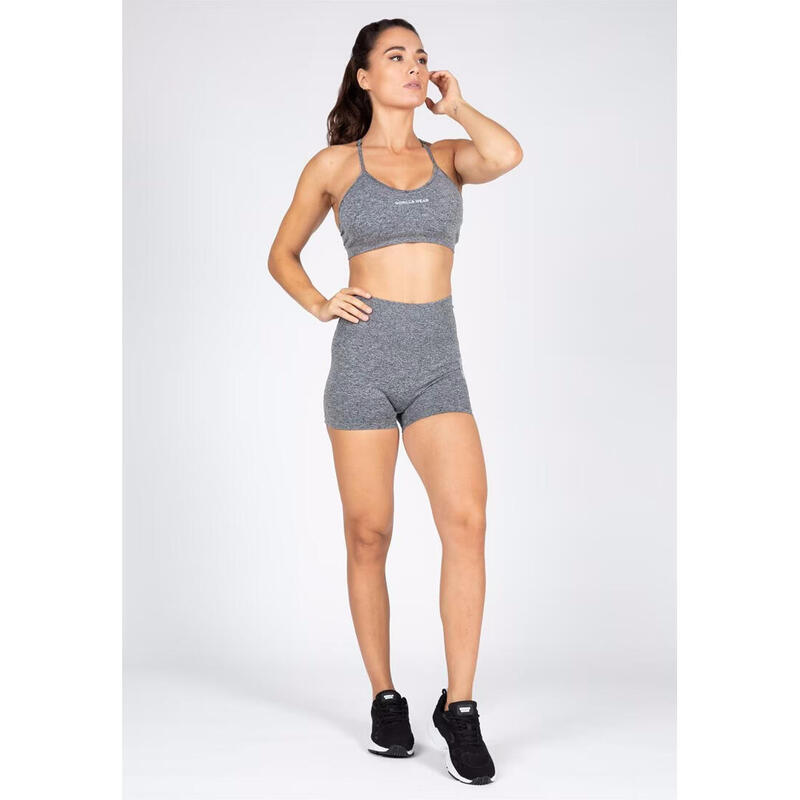 Quincy Sans couture Short - Grau Melange /L