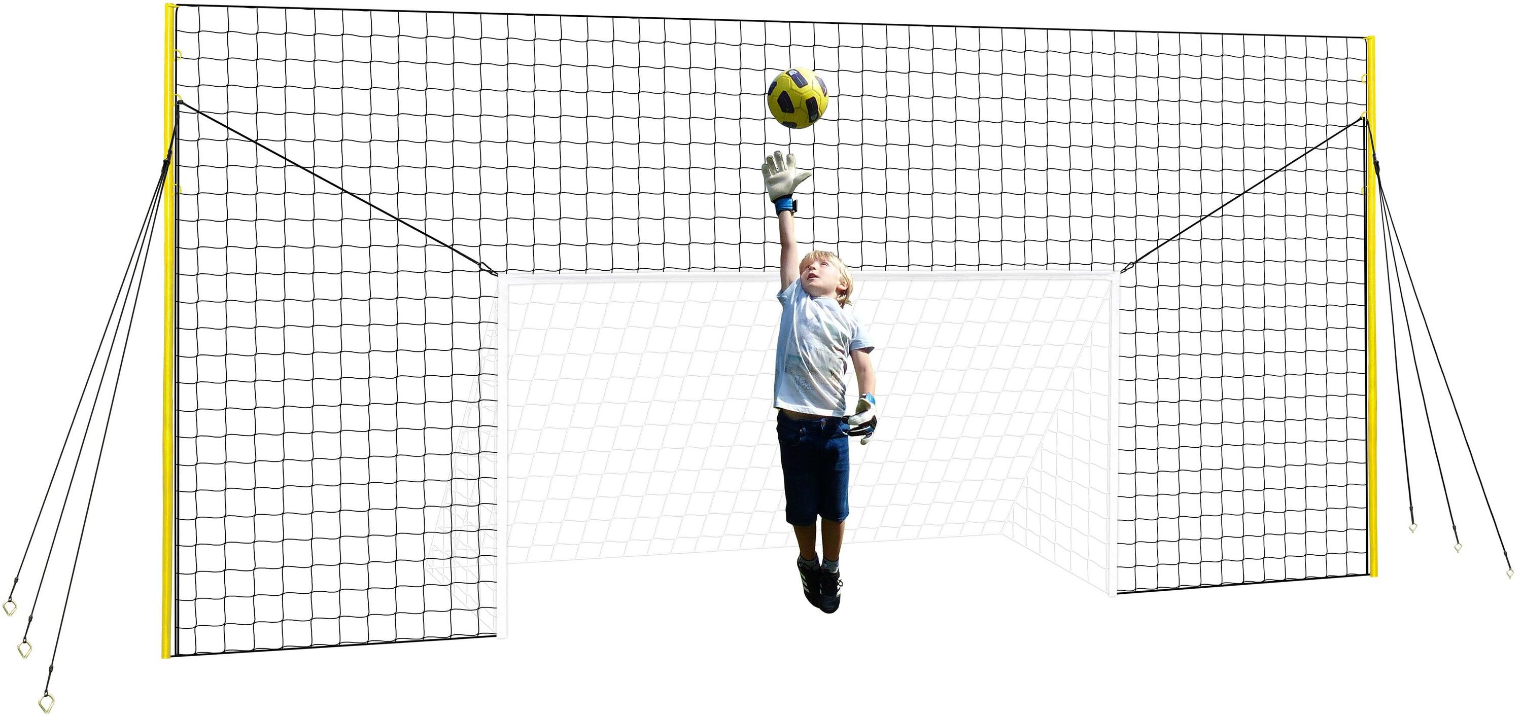 OPEN GOAAAL! Junior - Voetbaldoel 2,4m x 1,4m met 2,4m hoge achterwand en rebounder