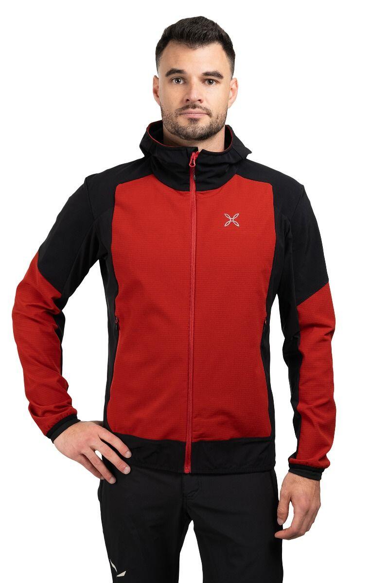 MONTURA Giacca trekking uomo Montura Premium Wind Hoody rosso M
