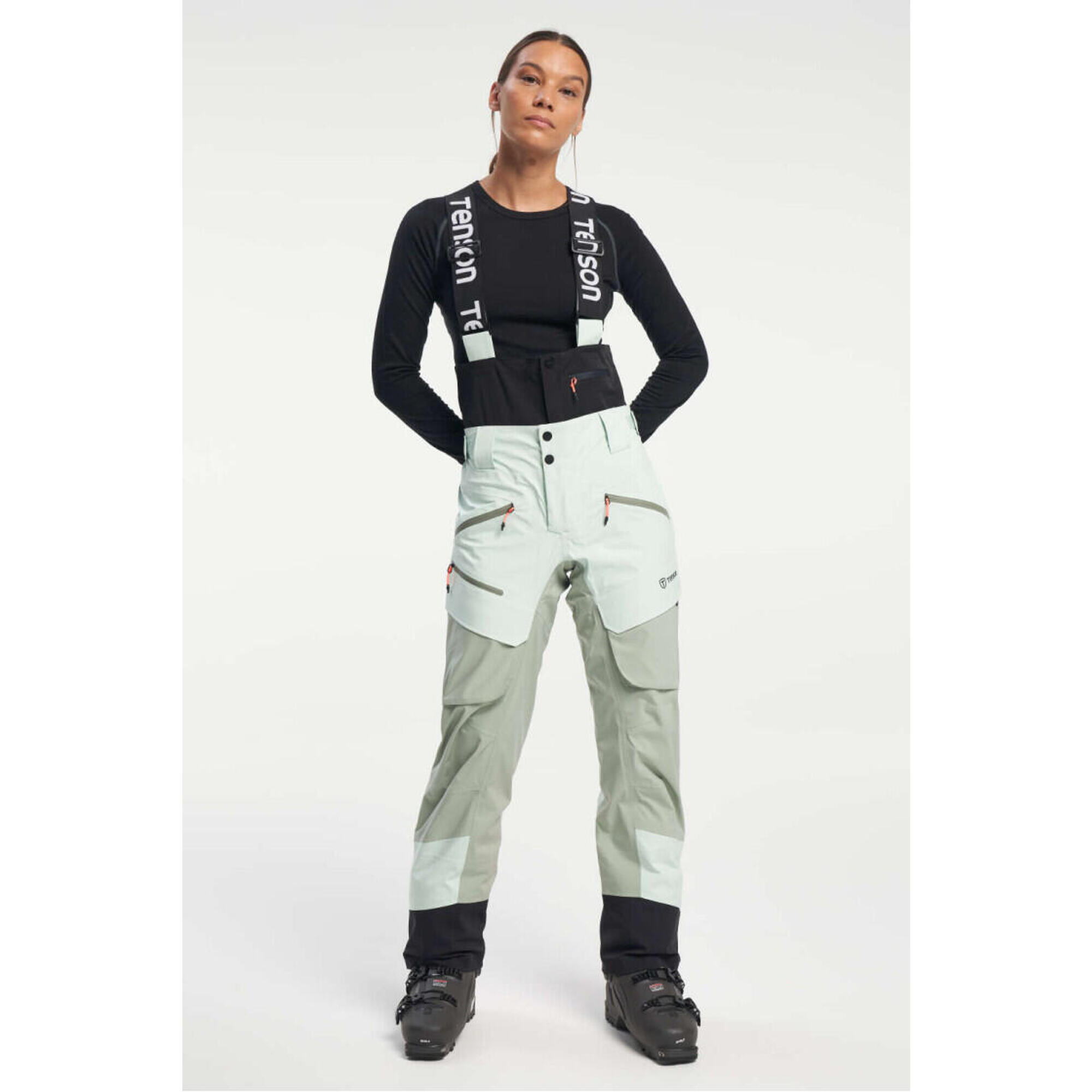 TENSON Dámské skialpové membránové kalhoty TENSON Touring Shell Pants W světle zelené