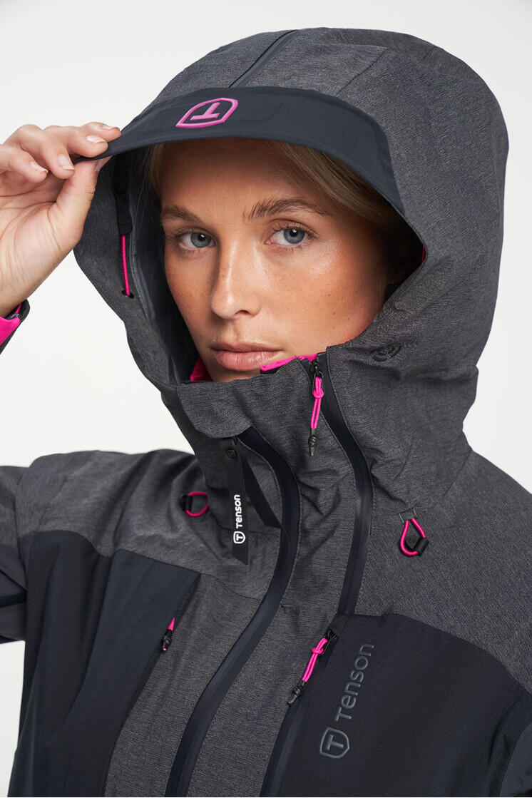 Dámská skialpová membránová bunda TENSON Touring Shell Jacket W tmavě šedá 6/7