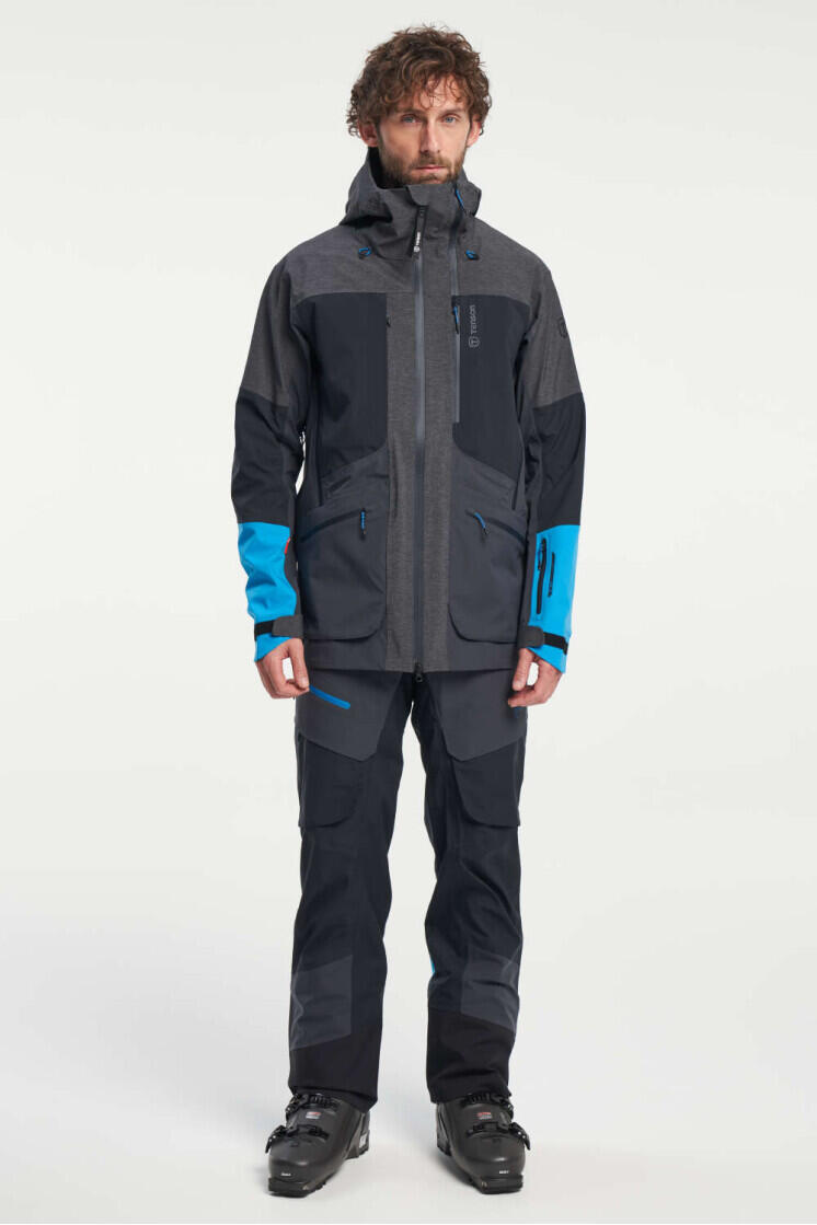 Pánská skialpová membránová bunda TENSON Touring Shell Jacket M tmavě šedá 3/7