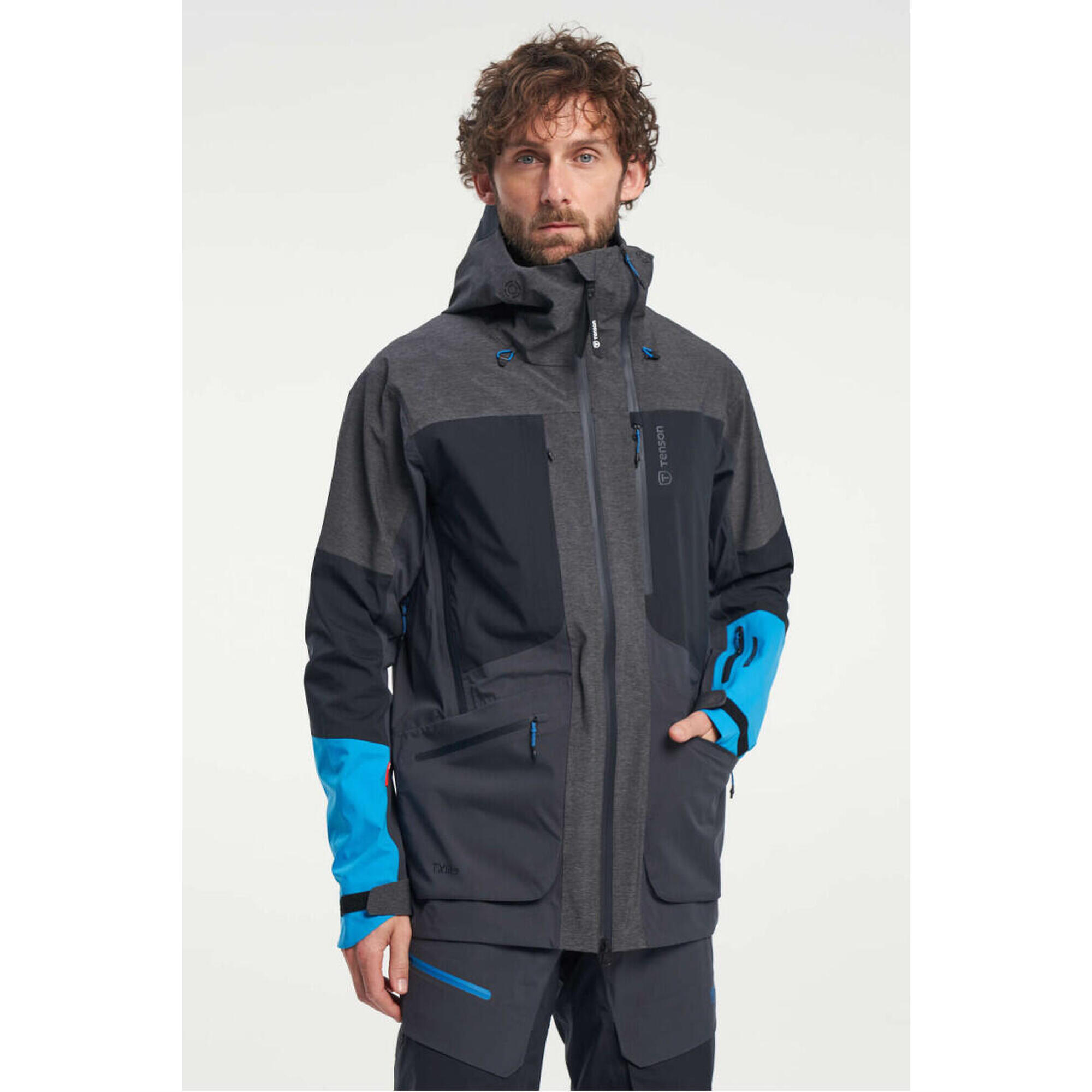 TENSON Pánská skialpová membránová bunda TENSON Touring Shell Jacket M tmavě šedá