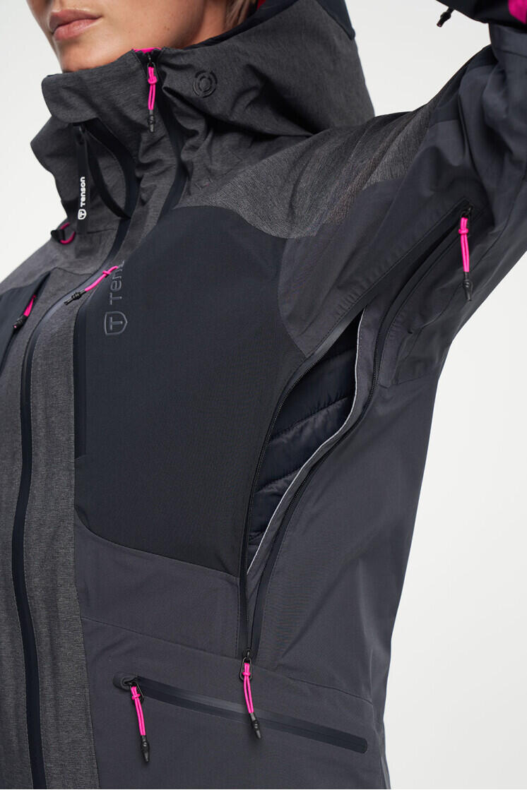 Dámská skialpová membránová bunda TENSON Touring Shell Jacket W tmavě šedá 4/7