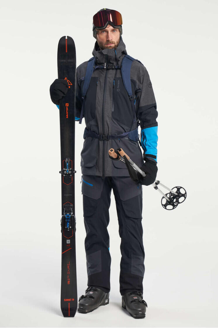 Pánská skialpová membránová bunda TENSON Touring Shell Jacket M tmavě šedá 4/7