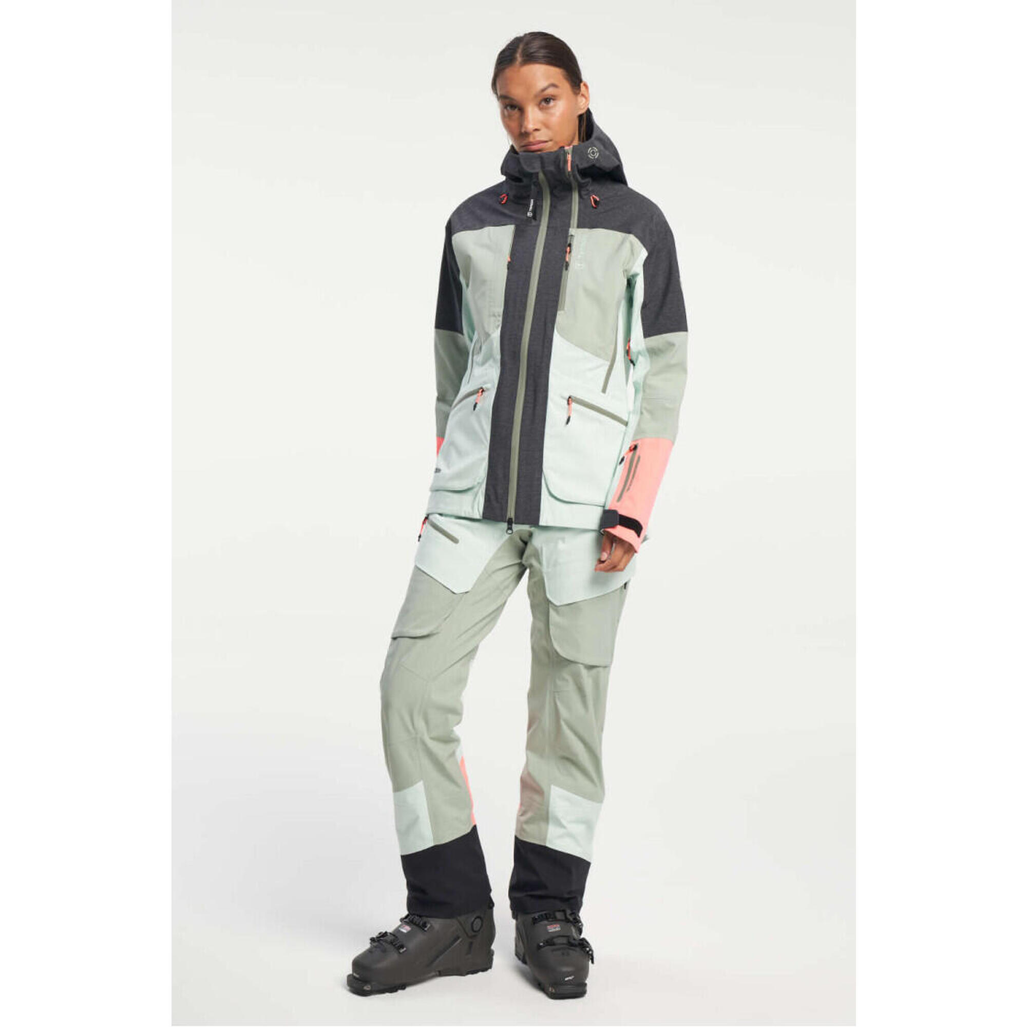 Dámská skialpová membránová bunda TENSON Touring Shell Jacket W světle zelená