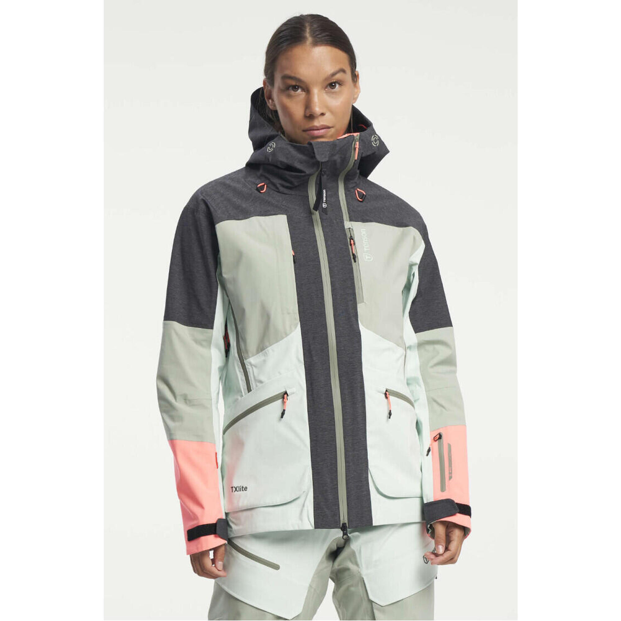 TENSON Dámská skialpová membránová bunda TENSON Touring Shell Jacket W světle zelená