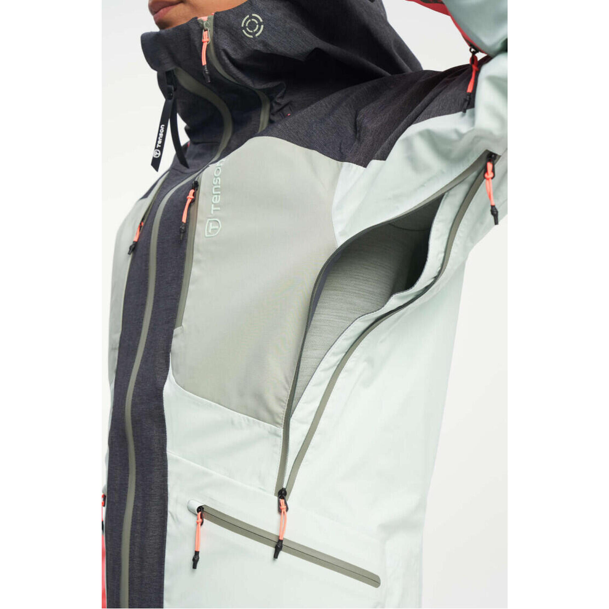 Dámská skialpová membránová bunda TENSON Touring Shell Jacket W světle zelená