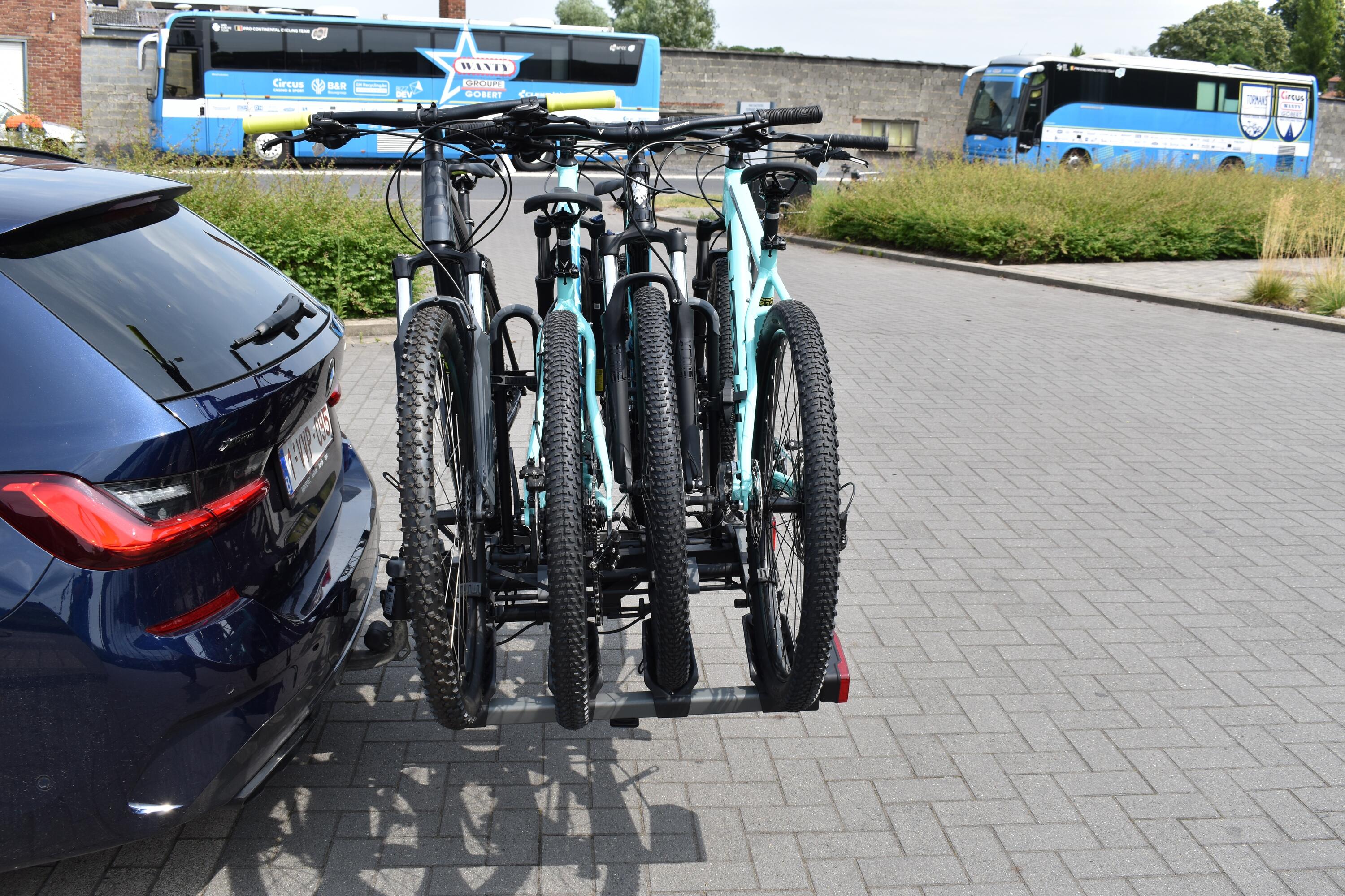 Eazzy 4 porte vélo d'attelage - plateforme pliable 4 vélos 6/7