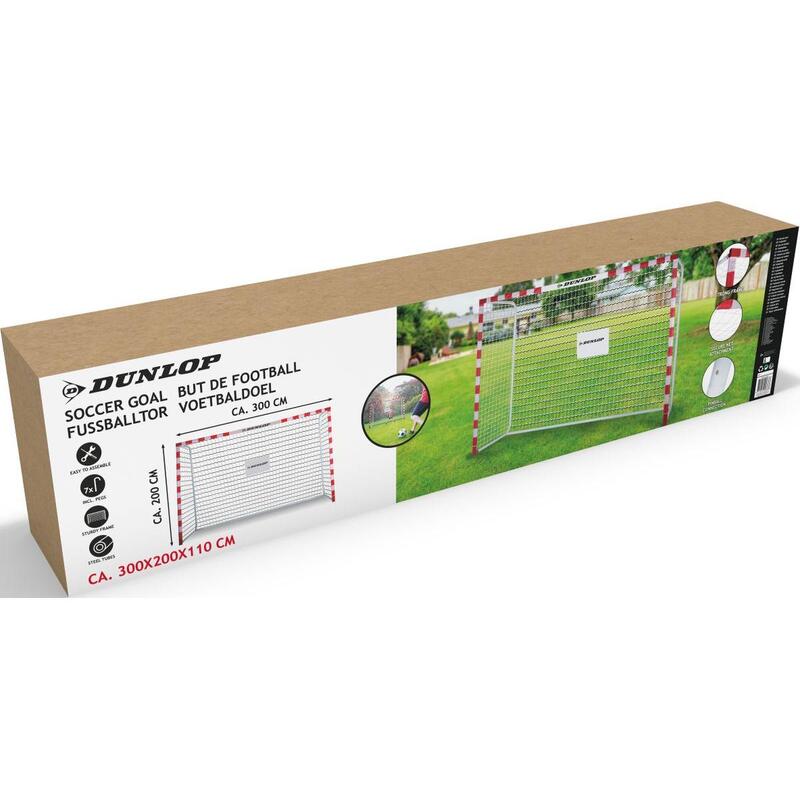 Poartă de fotbal Dunlop 300x200x110 cm