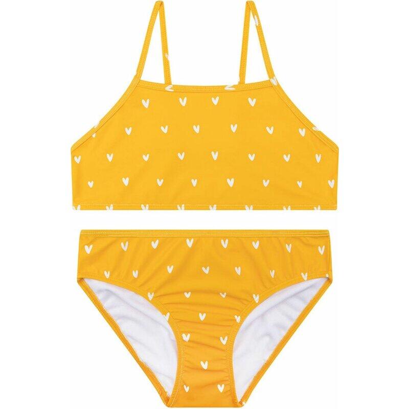 Swim Essentials | Bikini Cuoricini UV Arancione Bambina 1/4