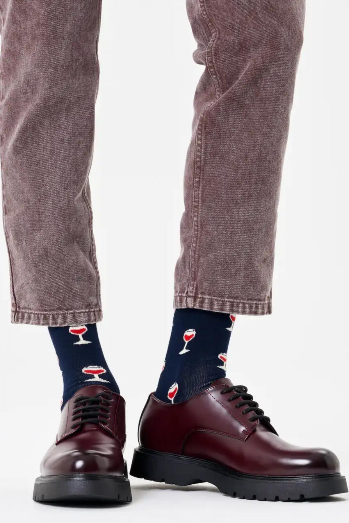 Meias Happy Socks Modelo Glass Of Wine Sock Cor Preto 4/4