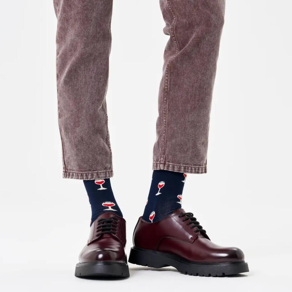 Meias Happy Socks Modelo Glass Of Wine Sock Cor Preto 2/4