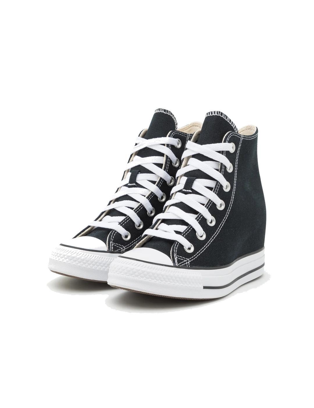 Sapatilhas para Mulher Converse chuck taylor all star wedge platform Preto. 3/7