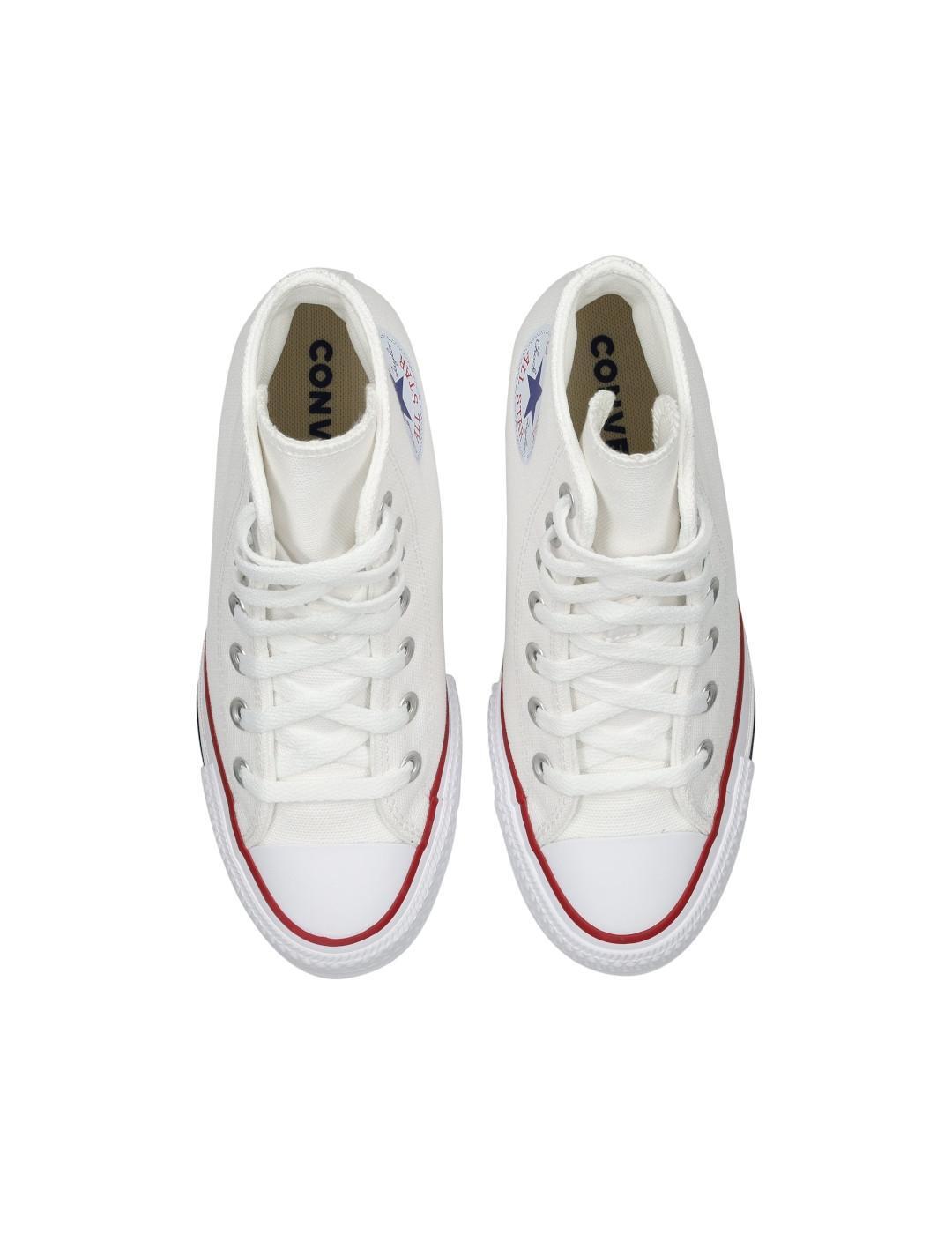 Sapatilhas femininas Converse plataforma Wedge branco 5/6