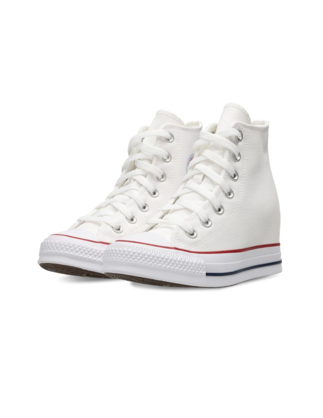 Sapatilhas femininas Converse plataforma Wedge branco 3/6