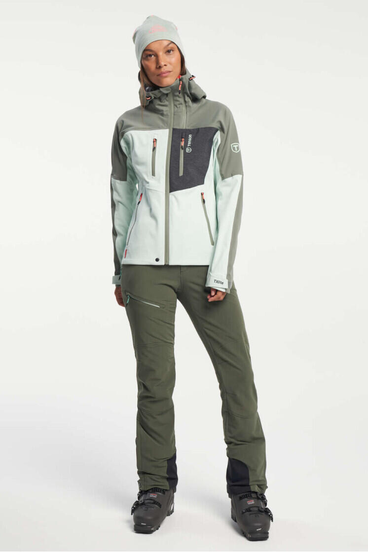 Dámská skialpová bunda TENSON Touring Softshell W světle zelená 7/7