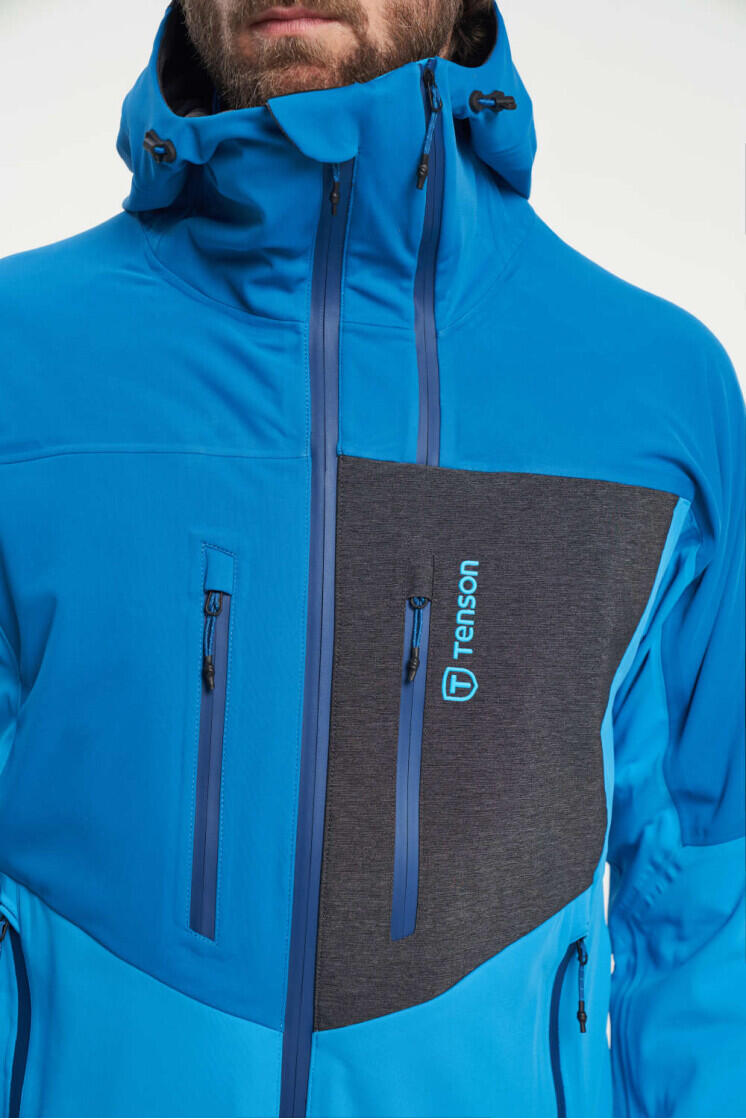 Pánská skialpová bunda TENSON Touring Softshell M tyrkysová 3/6