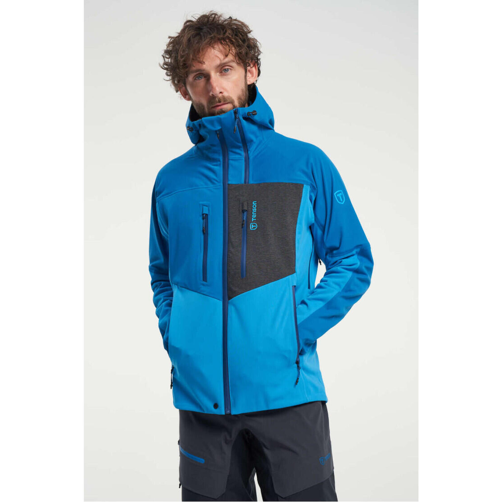 TENSON Pánská skialpová bunda TENSON Touring Softshell M tyrkysová