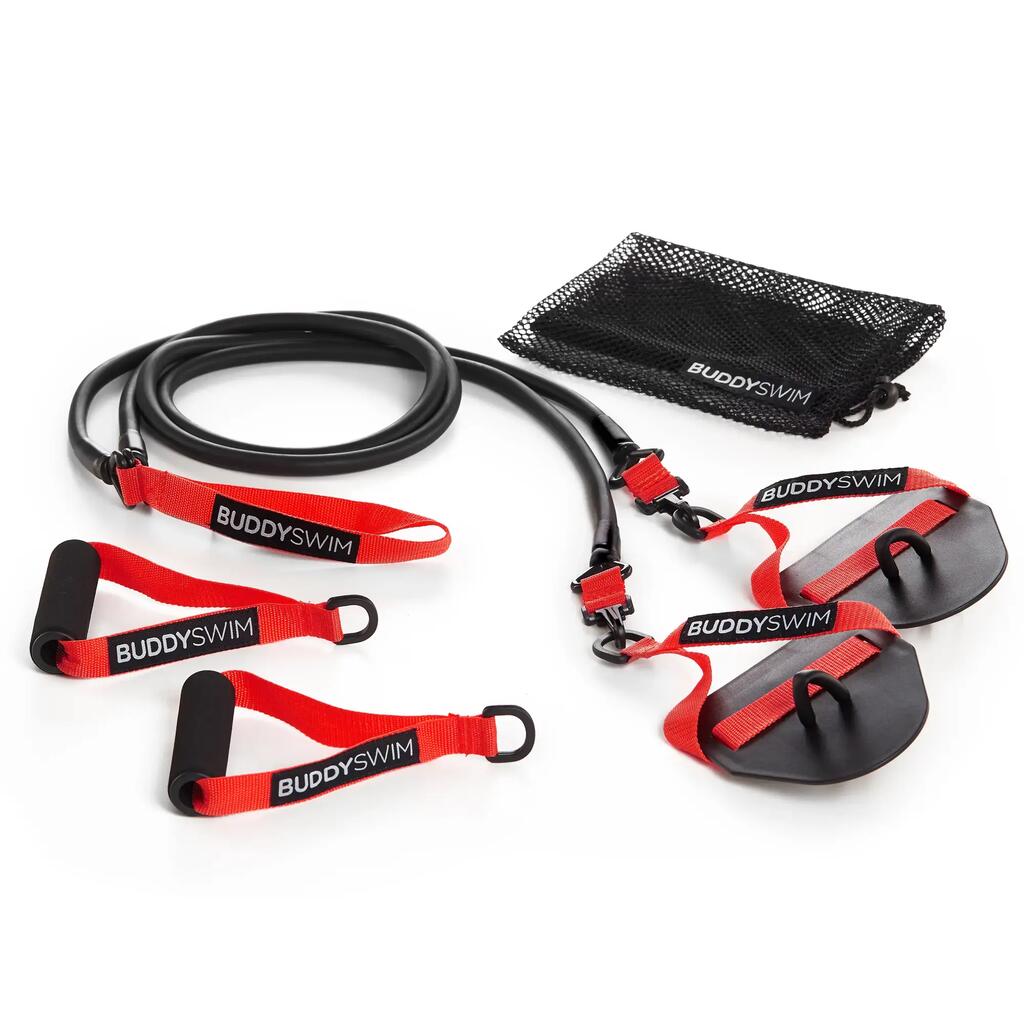 Super Stroke Resistance Bands, Buddyswim Interchangeable Handles and Paddles Red