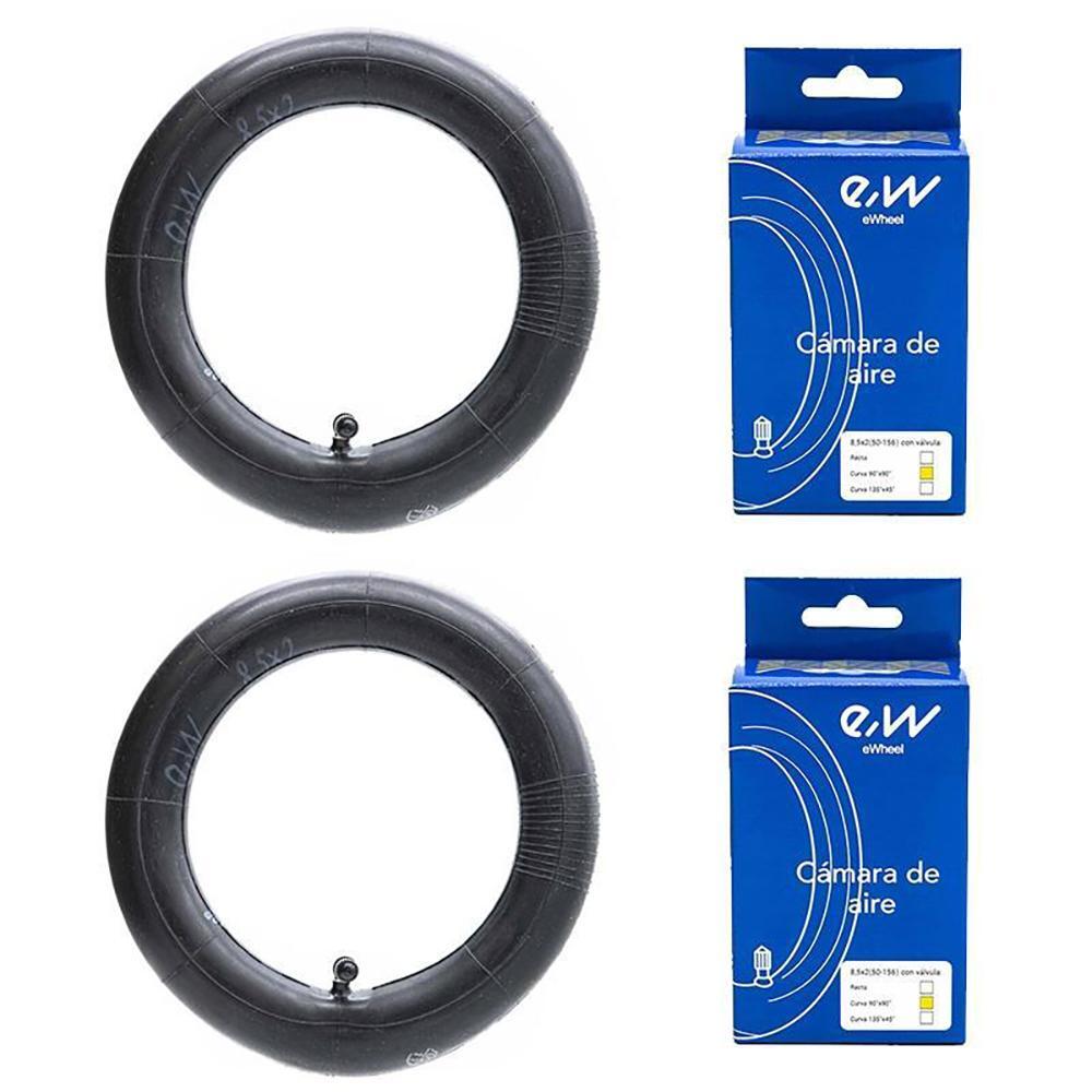 Cámara de Aire para Patinete Eléctrico Ewheel Negra Válvula Curva Medida 8'5"x2" 6/7