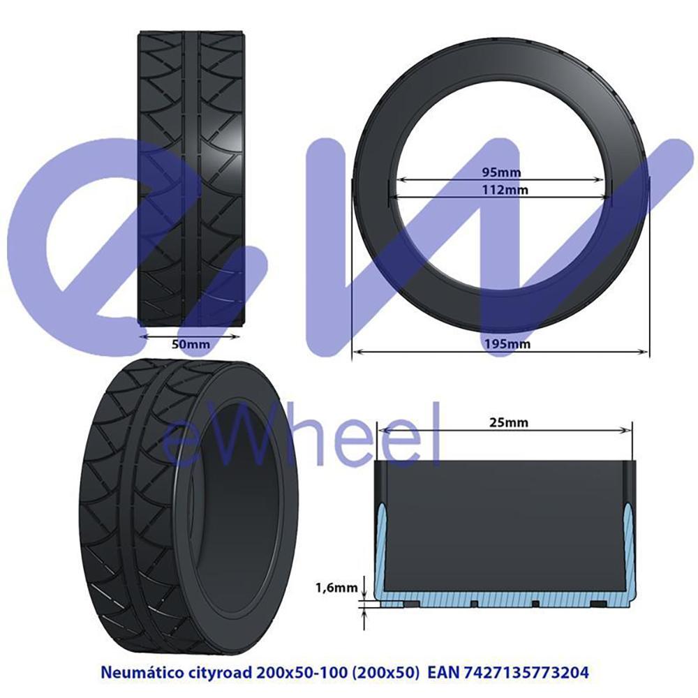 Neumático 200x50-4 Ewheel 2/4
