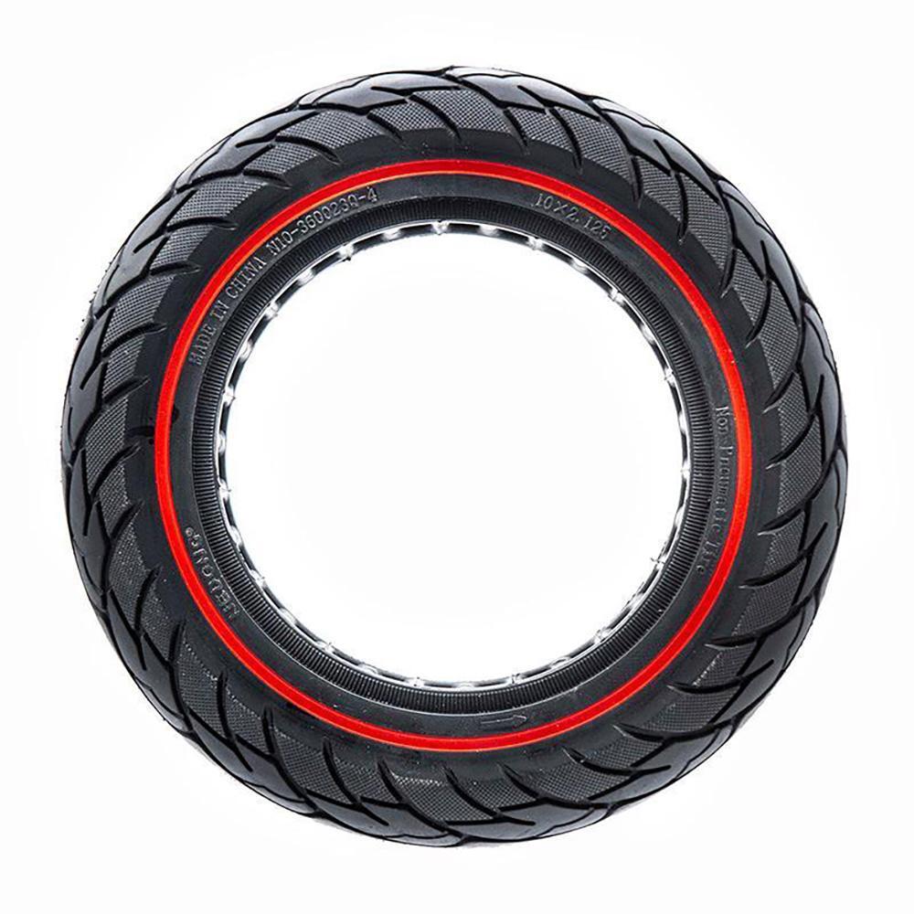 Rueda Maciza Ultraligera para Patinete Eléctrico Ewheel Rojo 10x2,125" 2/4