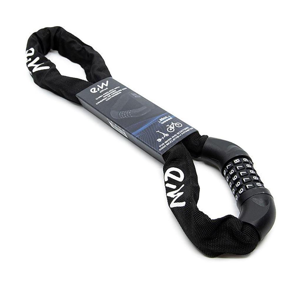 EWHEEL Candado de Cadena Combinación Ewheel Negro para Patinetes y Bicicletas