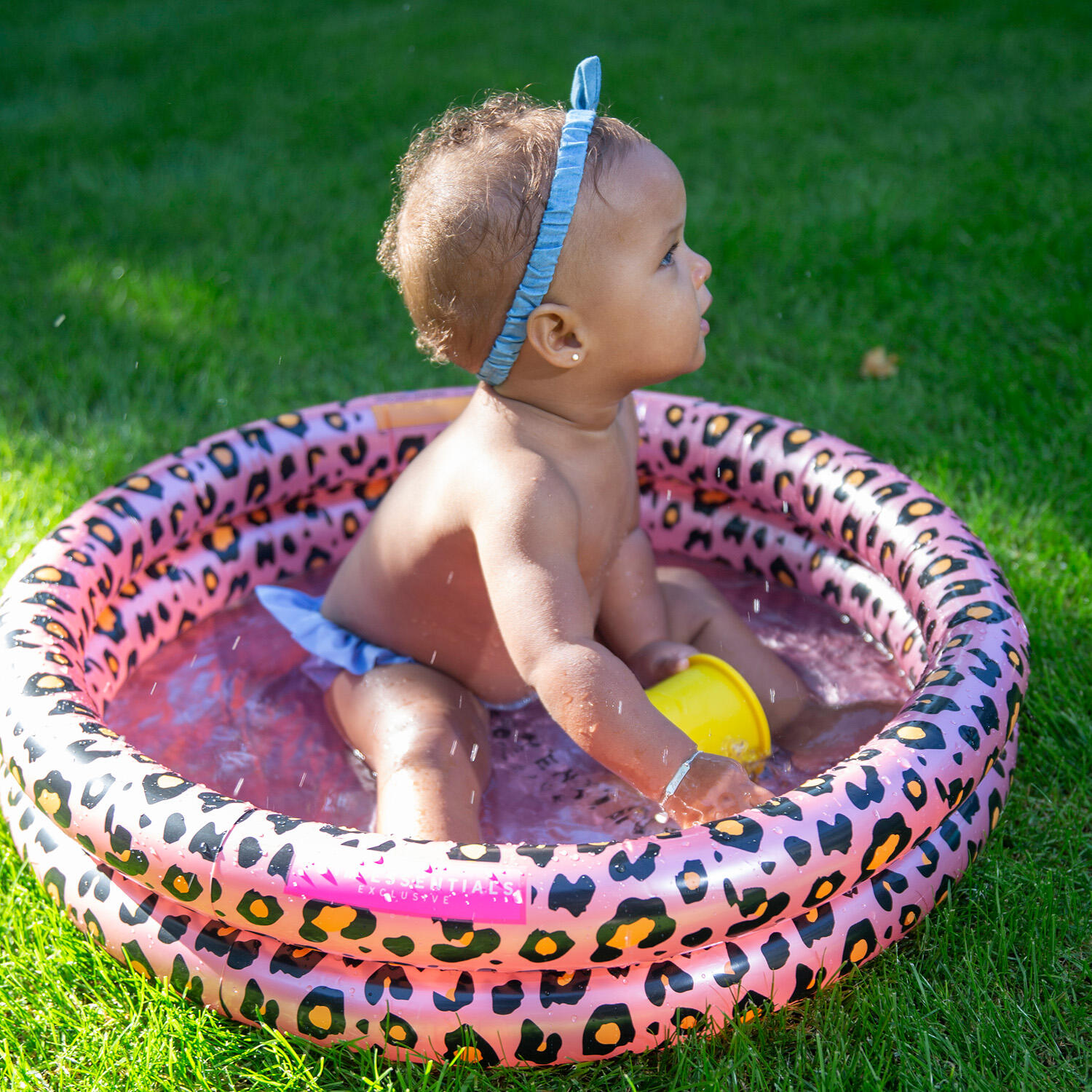 Swim Essentials Baby zwembad panterprint roségoud 60x15 cm 2/7