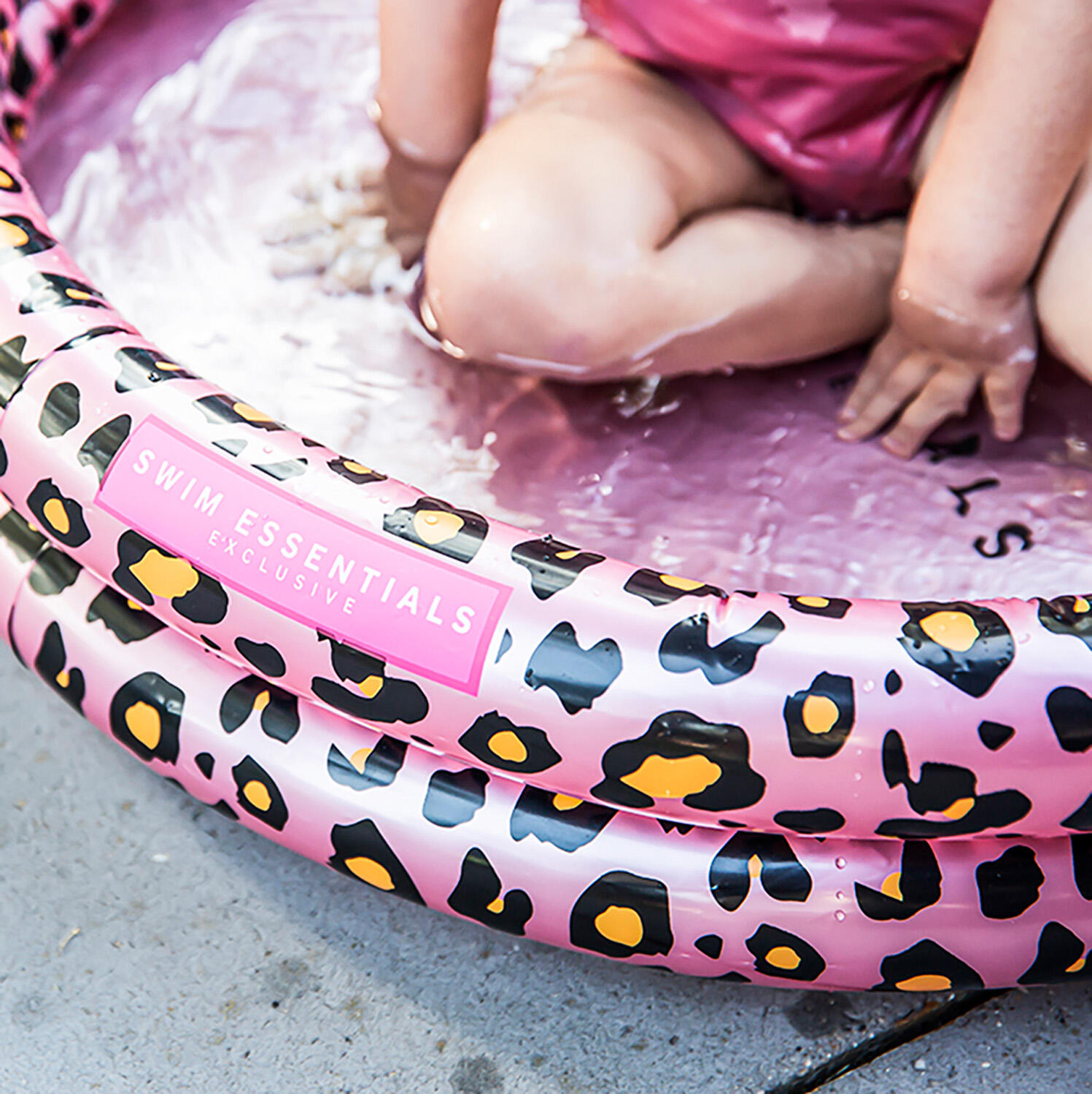Swim Essentials Baby zwembad panterprint roségoud 60x15 cm 4/7