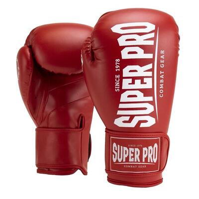 Super pro combat gear champ (kick)bokshandschoenen rood/wit