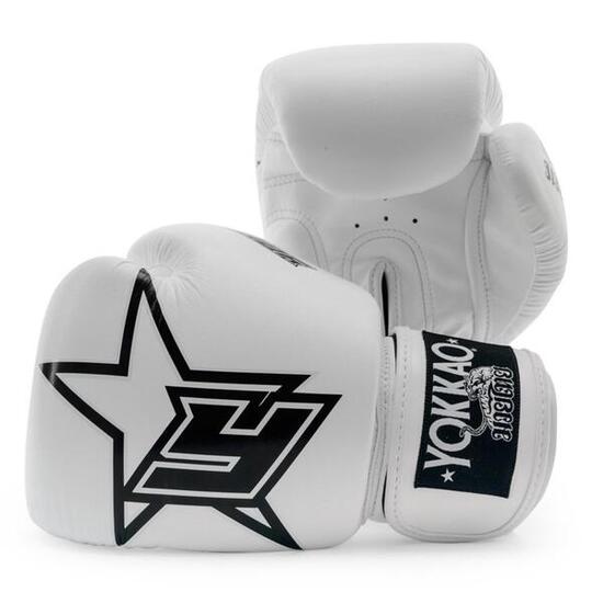 Gants de boxe Yokkao Institution – Blanc – cuir microfibre