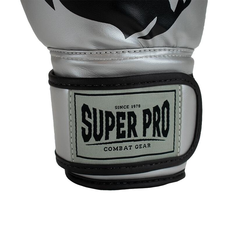 Super Pro Combat Gear Talent (kick)bokshandschoenen Zilver/Zwart 5/5