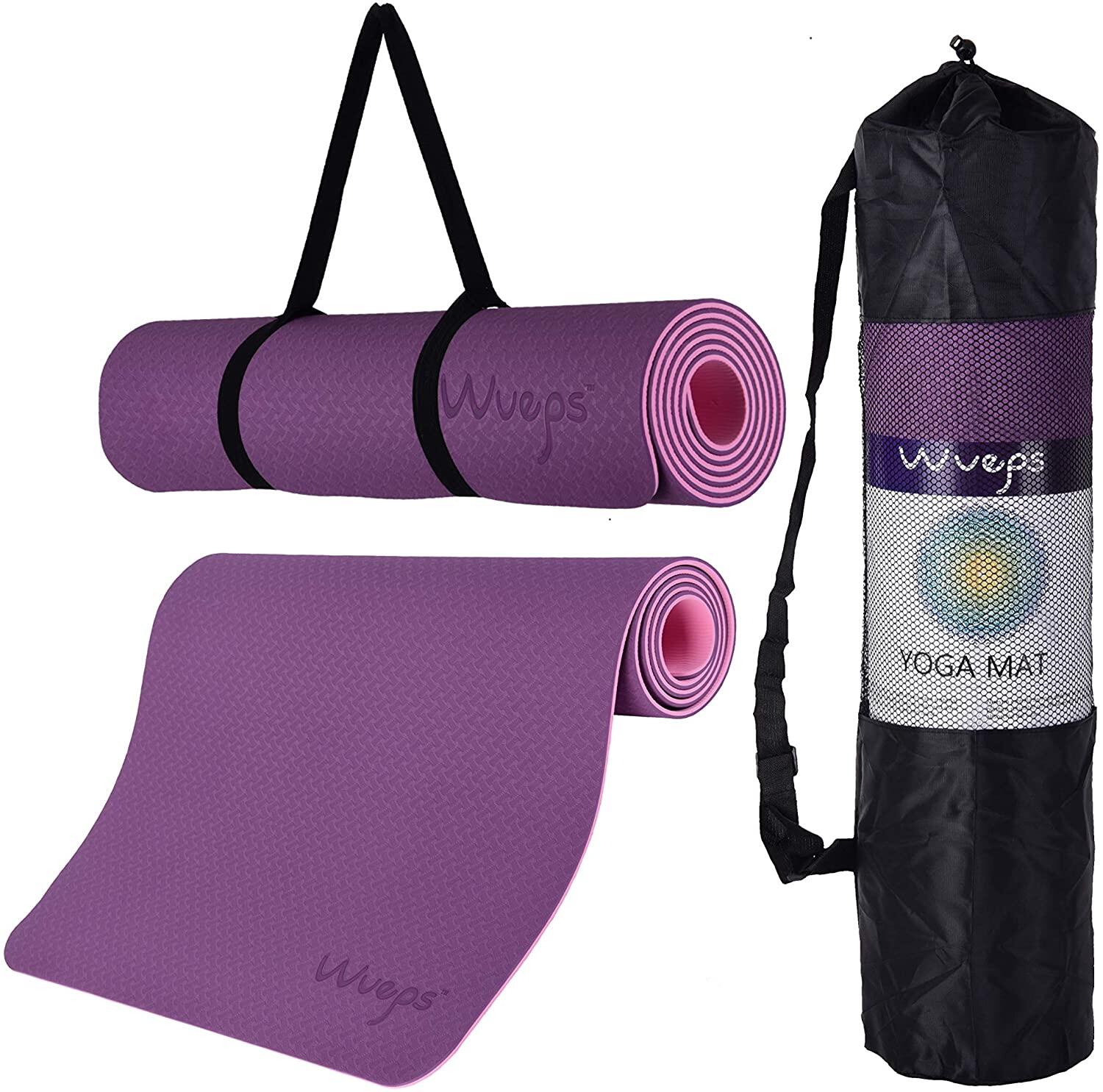 WUEPS Yoga Mat / Esterilla de yoga Suave Confort Purple 183 CM