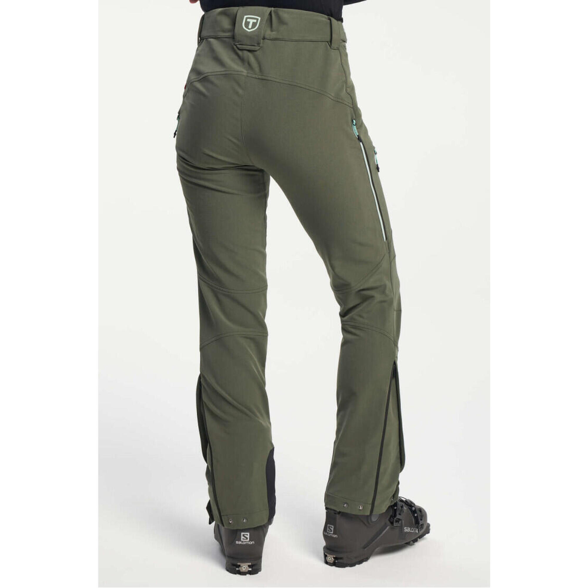 Dámské lyžařské softshellové kalhoty TENSON Touring Softshell Pant W khaki