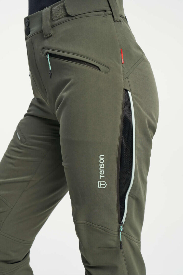 dámské softshellové kalhoty TENSON Touring Softshell Pant W tmavá khaki 4/4