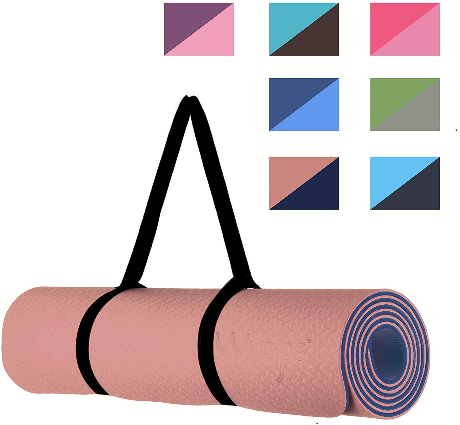 Yogamatte Komfort für sanftes Yoga 183 CM  Dunkelblau 2/5