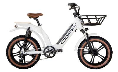 Fat cargo e-bike elettrica a pedalata assistita Coppi Lipari bianca