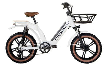 Fat cargo elektrische e-bike met trapondersteuning Coppi Lipari wit