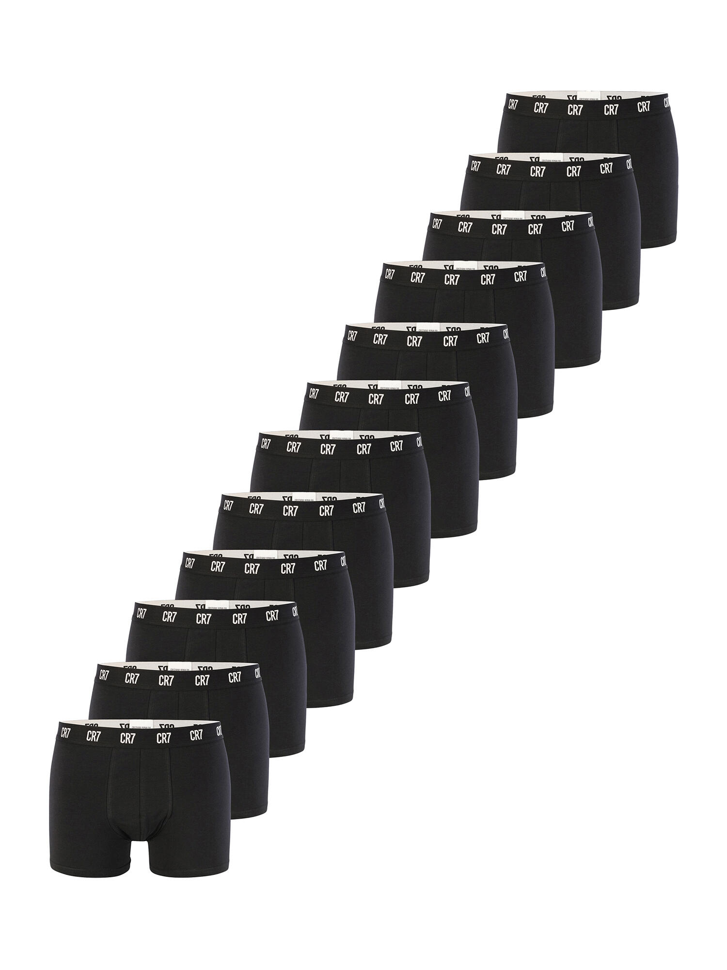 CR7 CRISTIANO RONALDO Retro Pants enges Bein sportlich Herren - BASIC schwarz