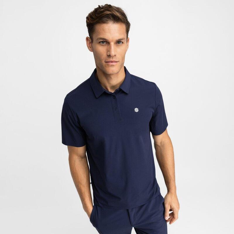 Heren Golf performance poloshirt Birkdale Navy Siroko Marineblauw