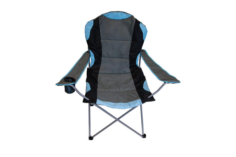 Silla de camping - Con portabotellas en el reposabrazos
